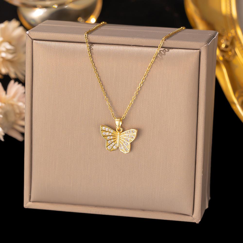 Collares acero inoxidable · collar de corazón dorado