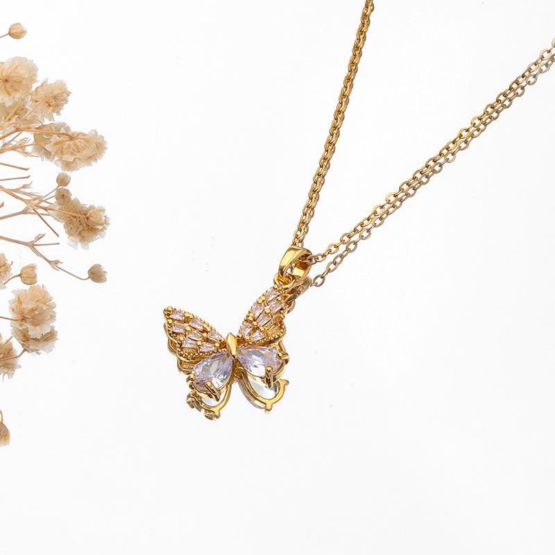 Collares acero inoxidable · collar de corazón dorado
