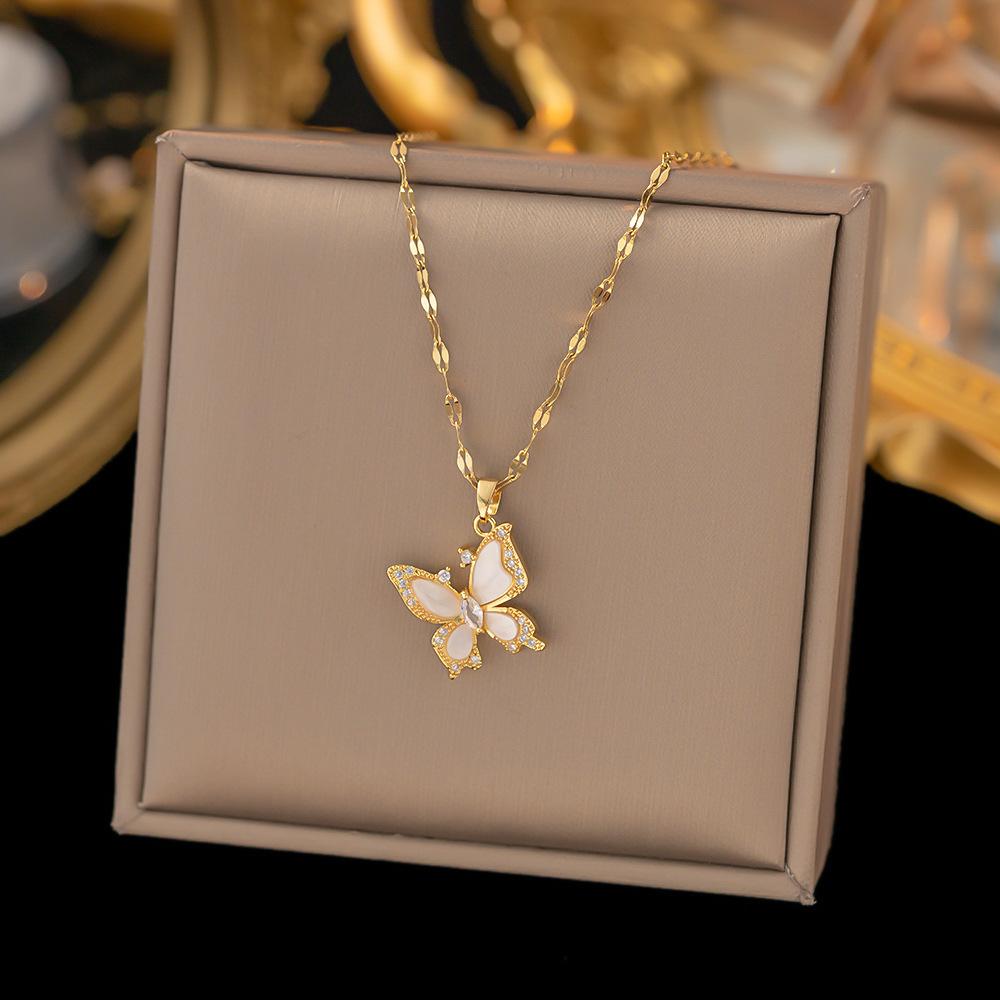 Collares acero inoxidable · collar de corazón dorado