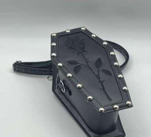 Bolso Ataud dark · cartera ataúd negra